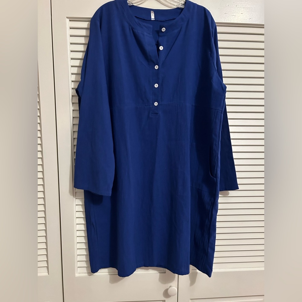 Blue Cotton Dress - New